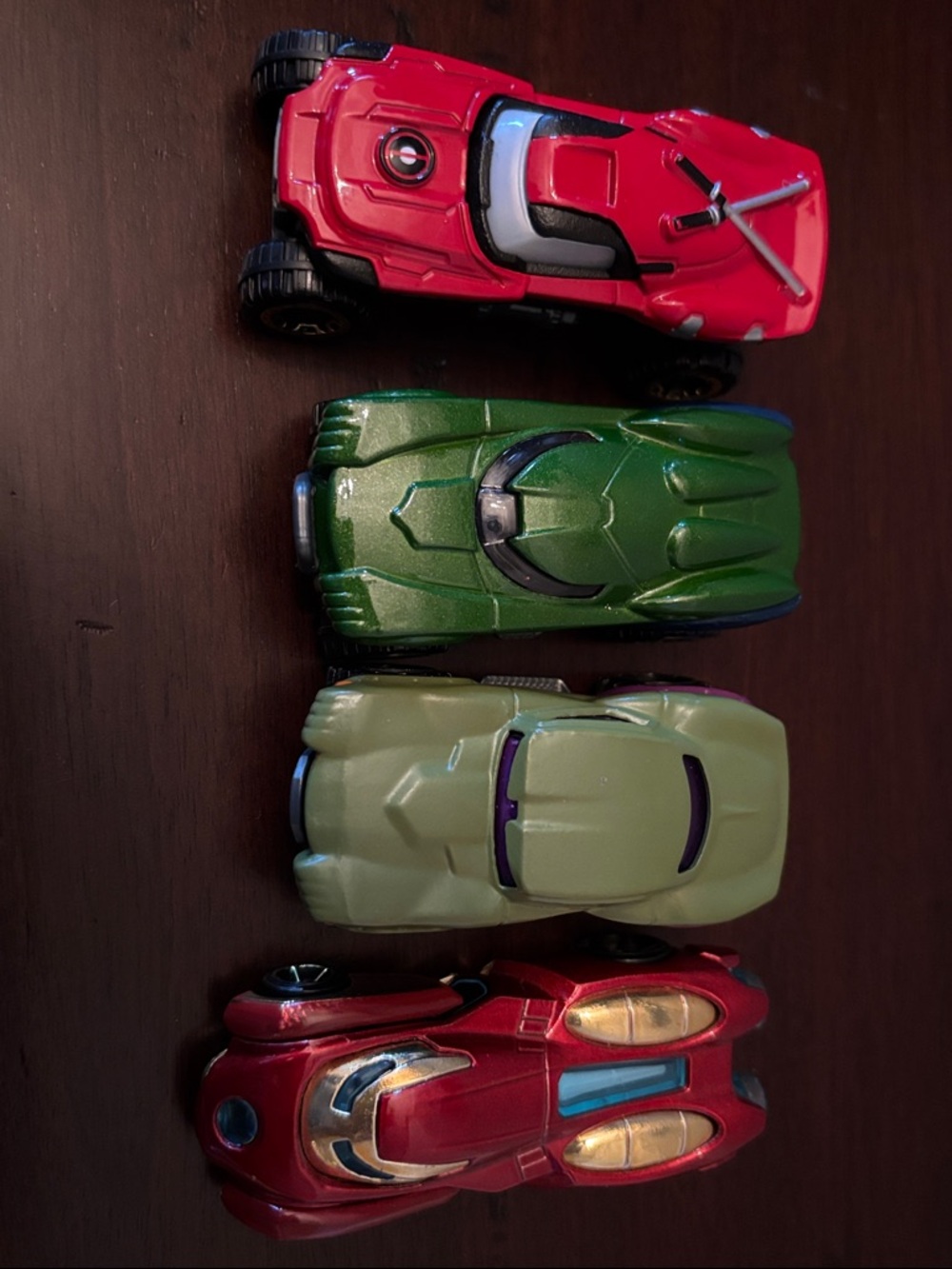 Hot Wheels Marvel Superhero Die Cast Cars (Set of 4)